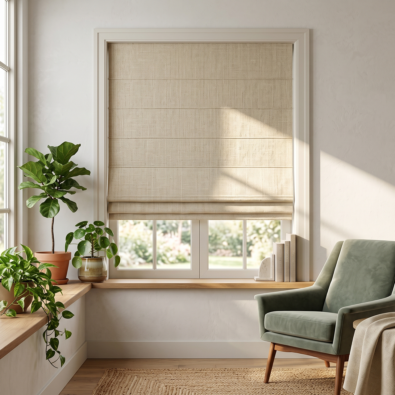 Linen Roman Shades